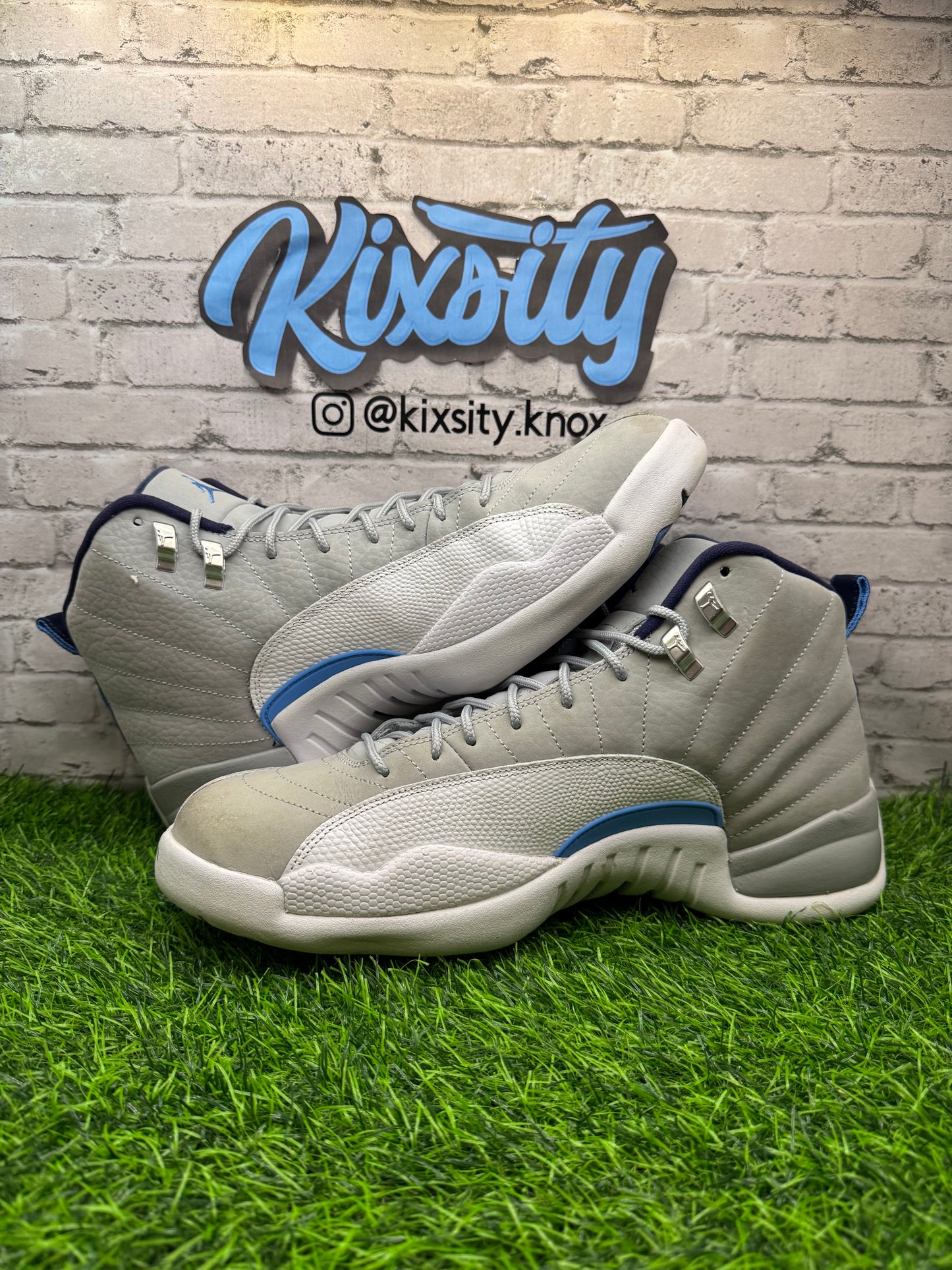 Jordan 12 Grey University Blue PO 11.5