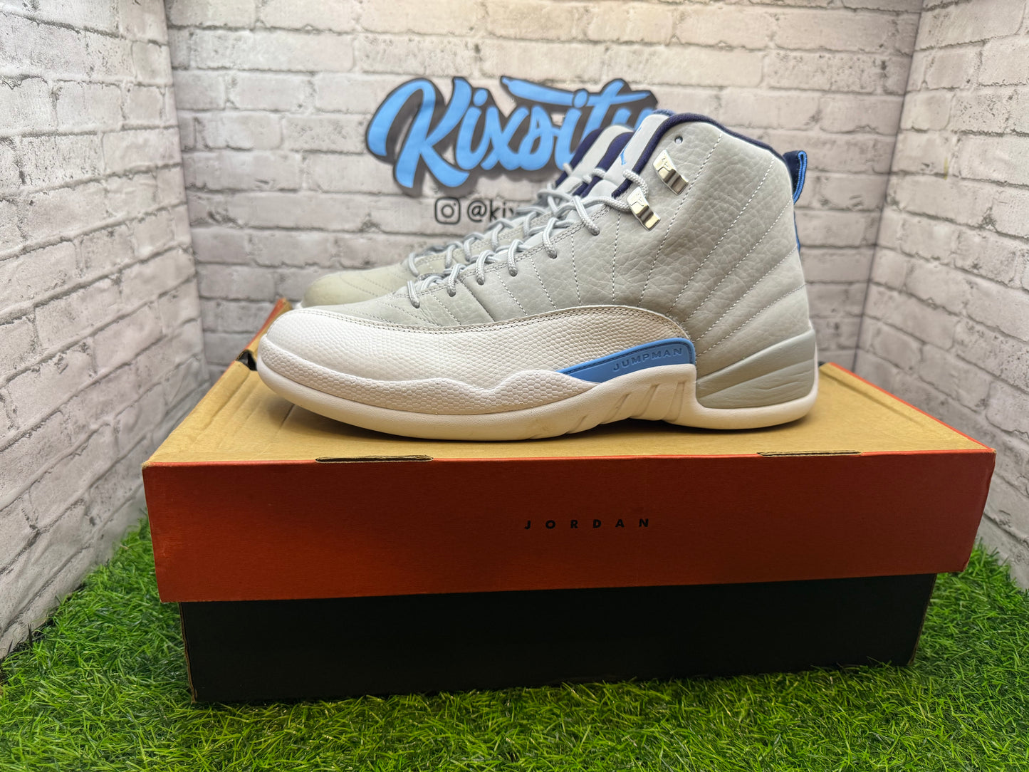 Jordan 12 Grey University Blue PO 11.5