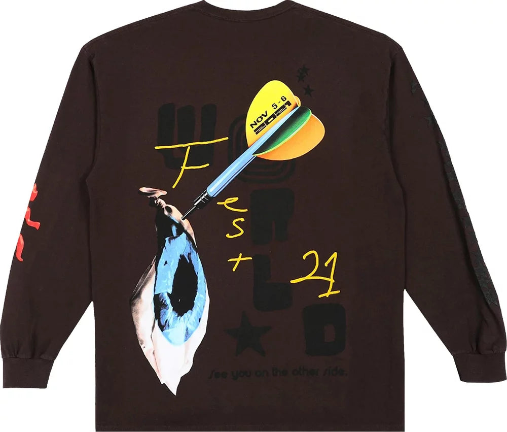 Travis Scott Other Side Brown Tee L/S M