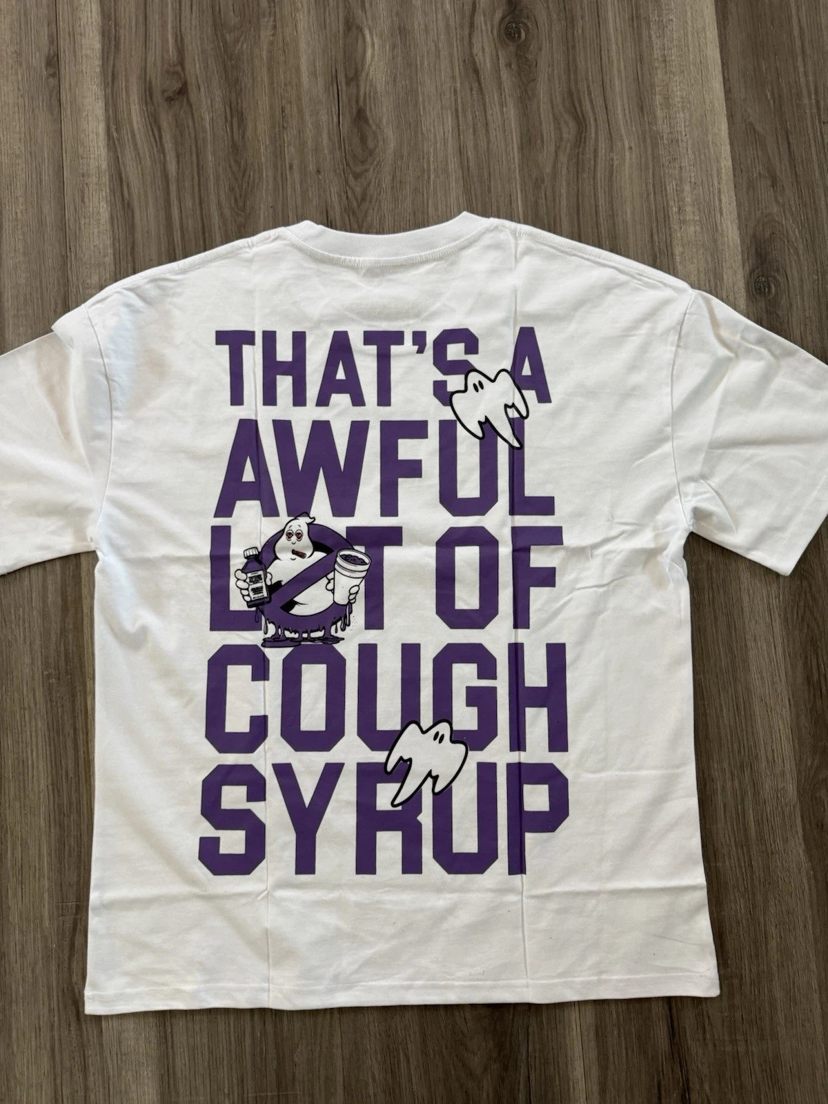 Awful Lot Of Cough Syrup JuiceBusters Tee White XL