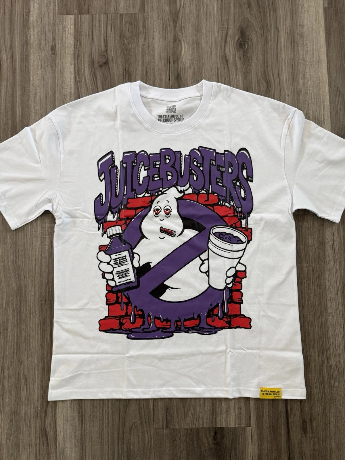 Awful Lot Of Cough Syrup JuiceBusters Tee White XL