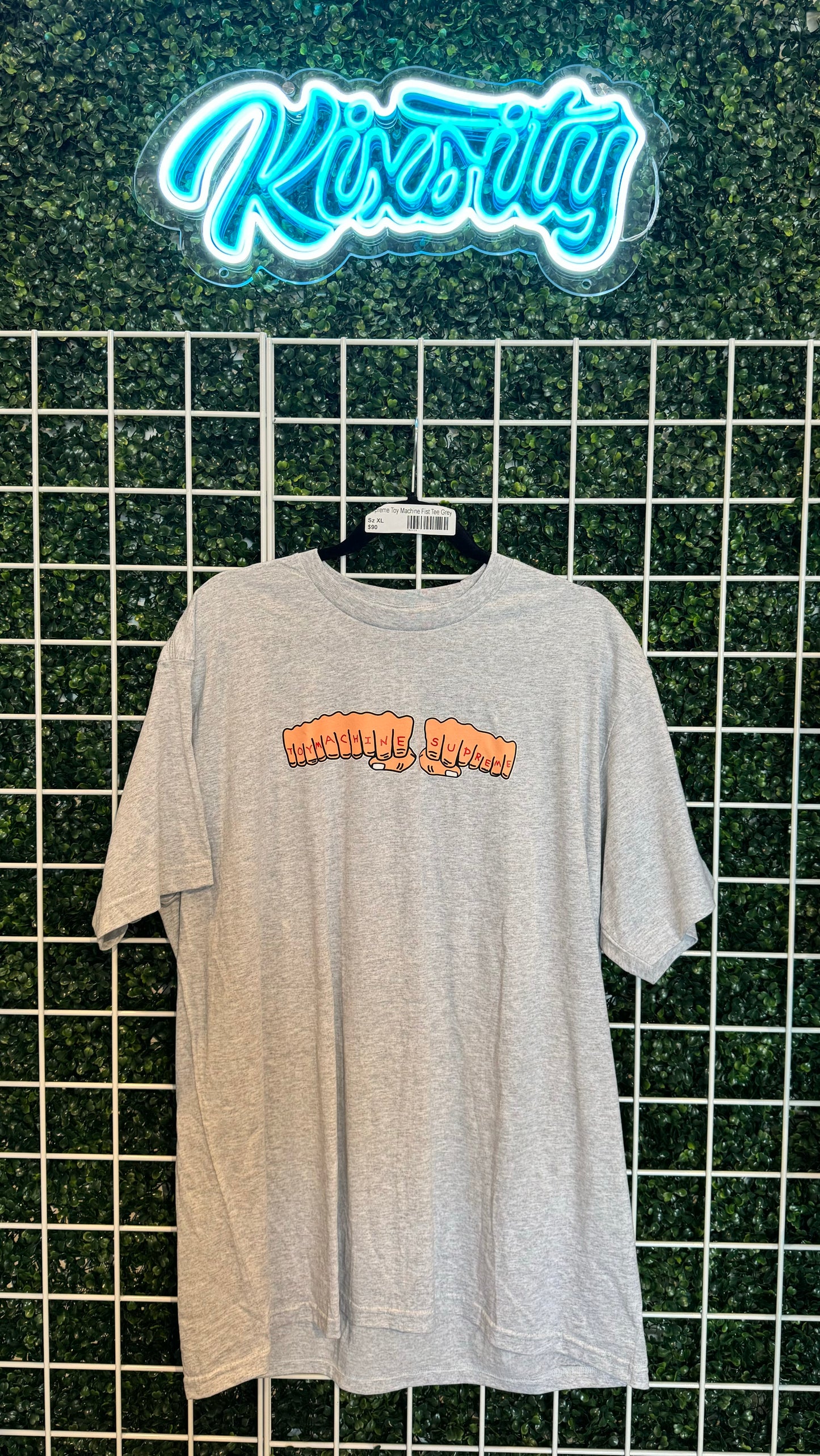 Supreme Toy Machine Fist Tee Grey XL