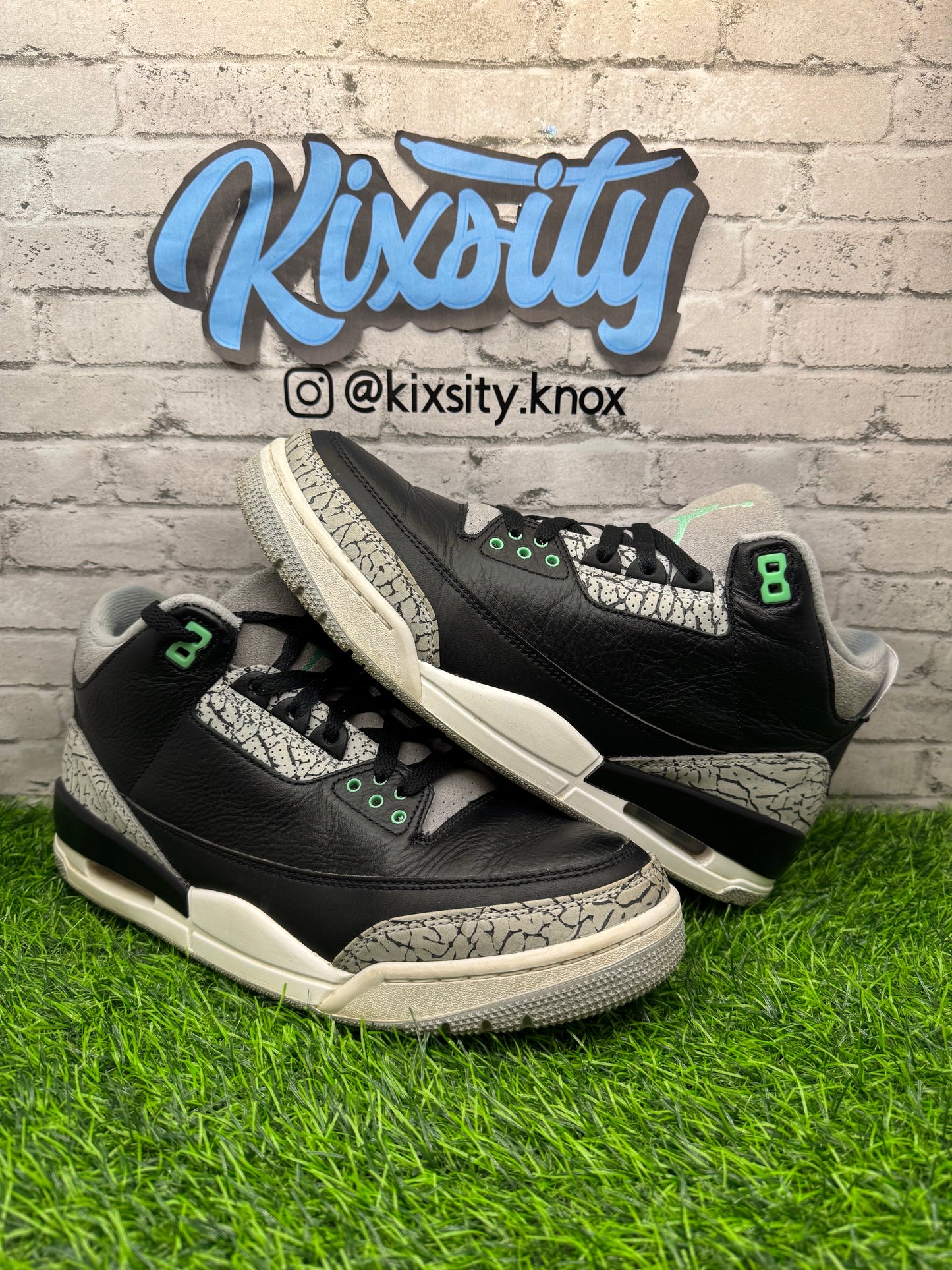 Jordan 3 Green Glow PO 9.5