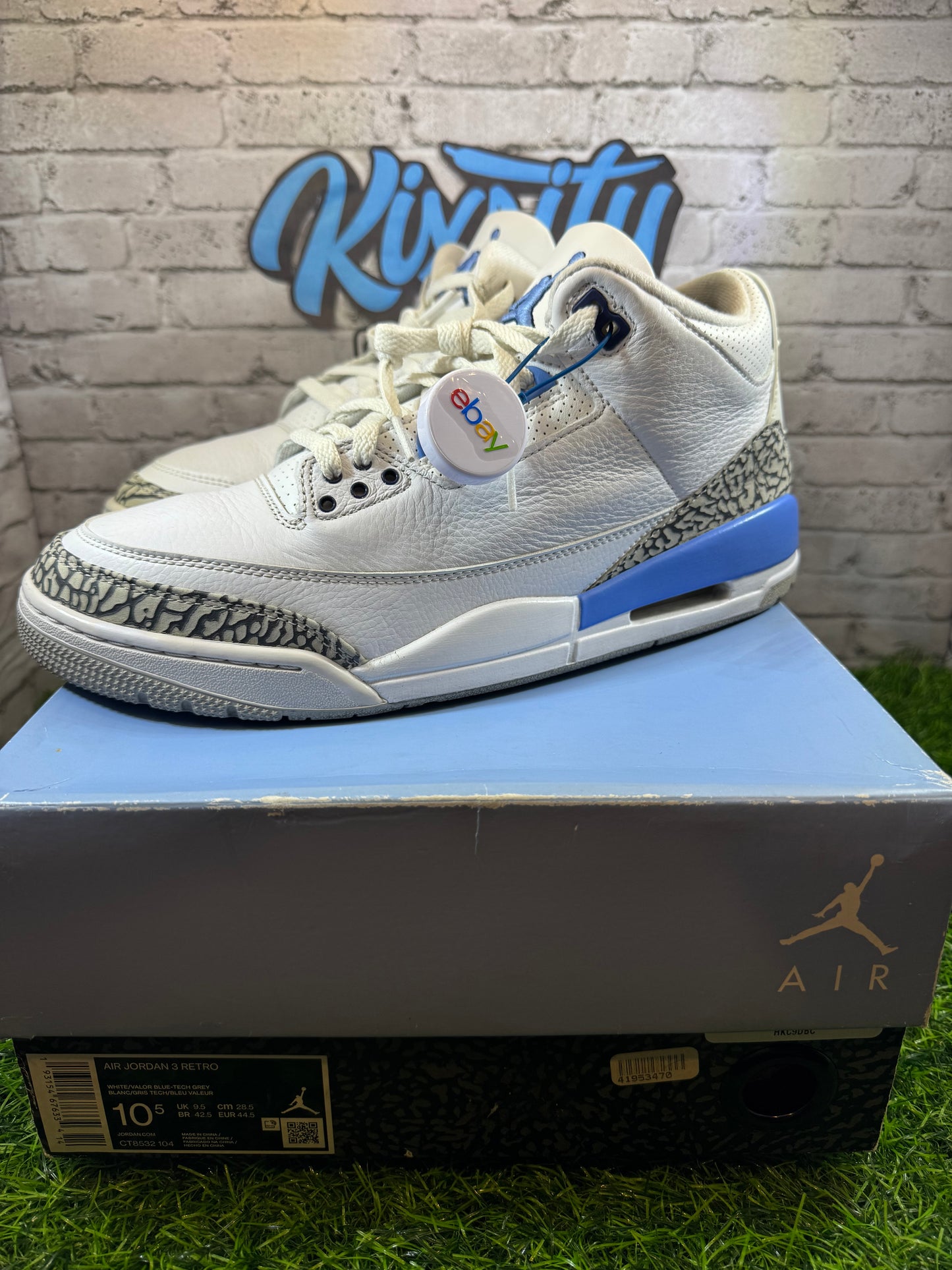 Jordan 3 UNC PO 10.5