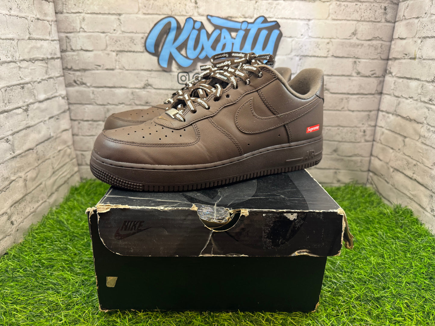 Nike Air Force 1 Supreme Baroque Brown PO 10.5