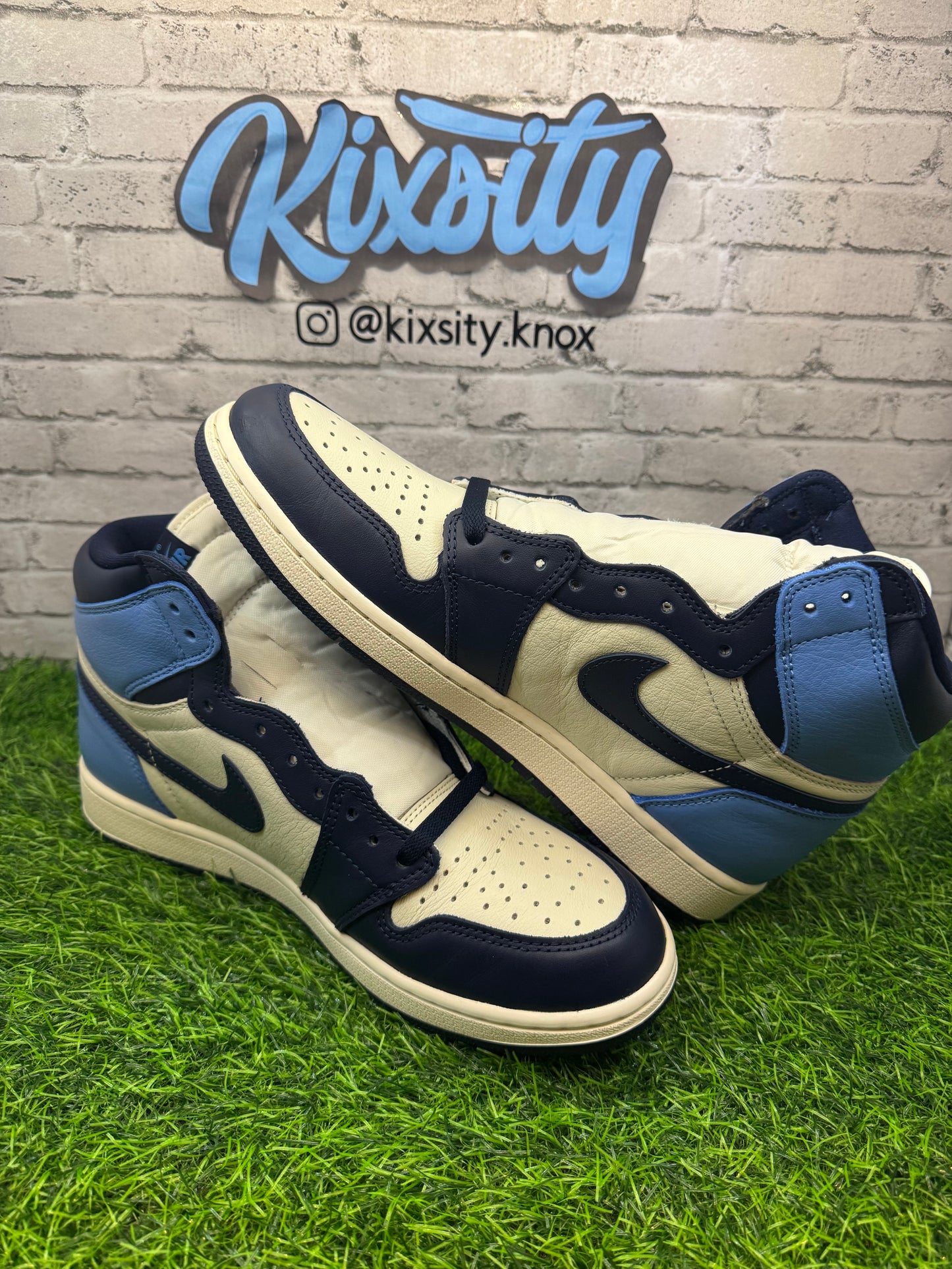 Jordan 1 High Obsidian (Worn 1X) 10