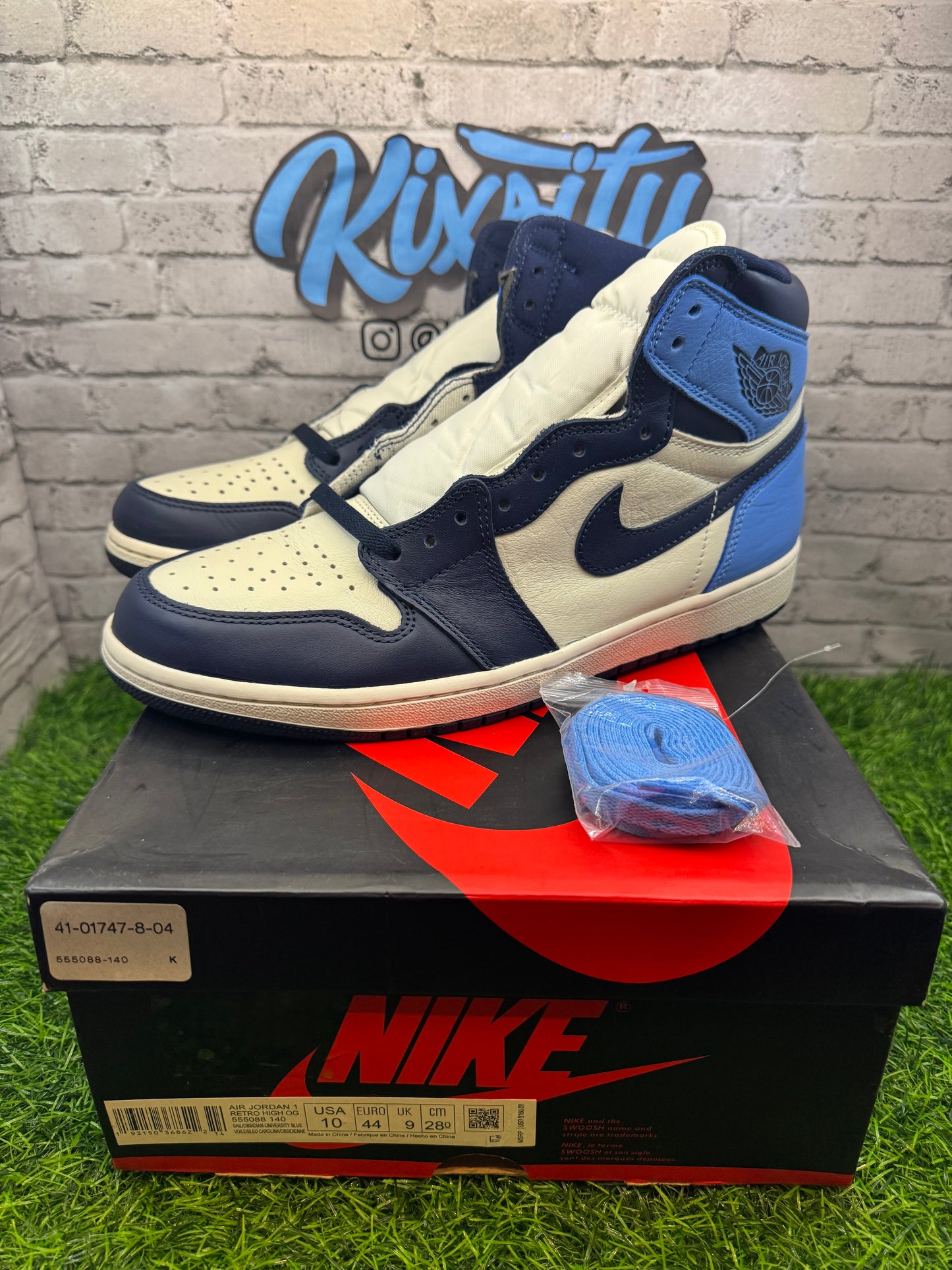 Jordan 1 High Obsidian (Worn 1X) 10
