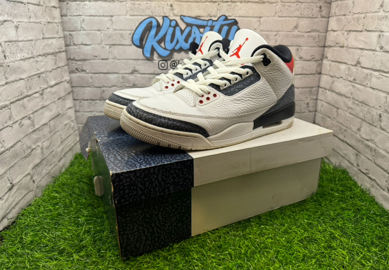 Jordan 3 Fire Red Denim PO 10.5