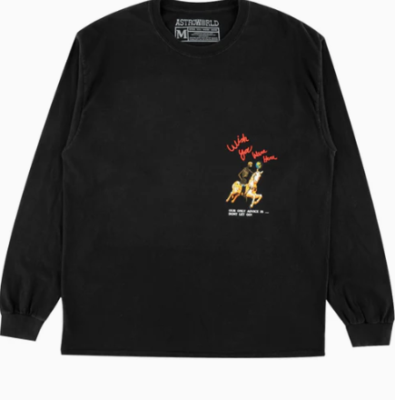 Travis Scott Astro World Horse Tee L/S M