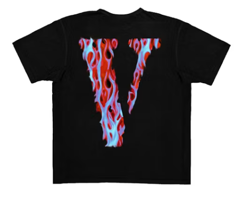Vlone Skully Red Flame Tee Black M