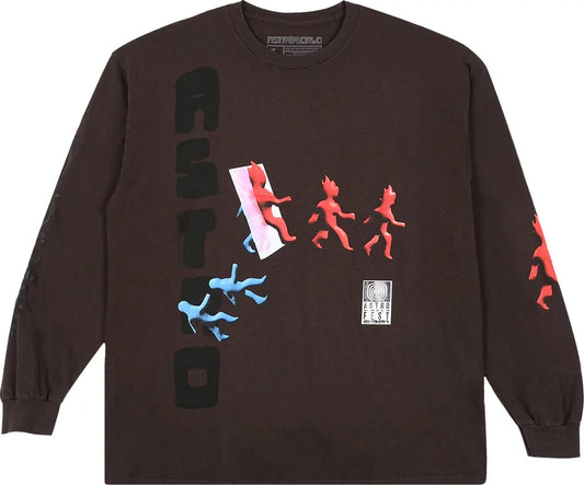 Travis Scott Other Side Brown Tee L/S XXL