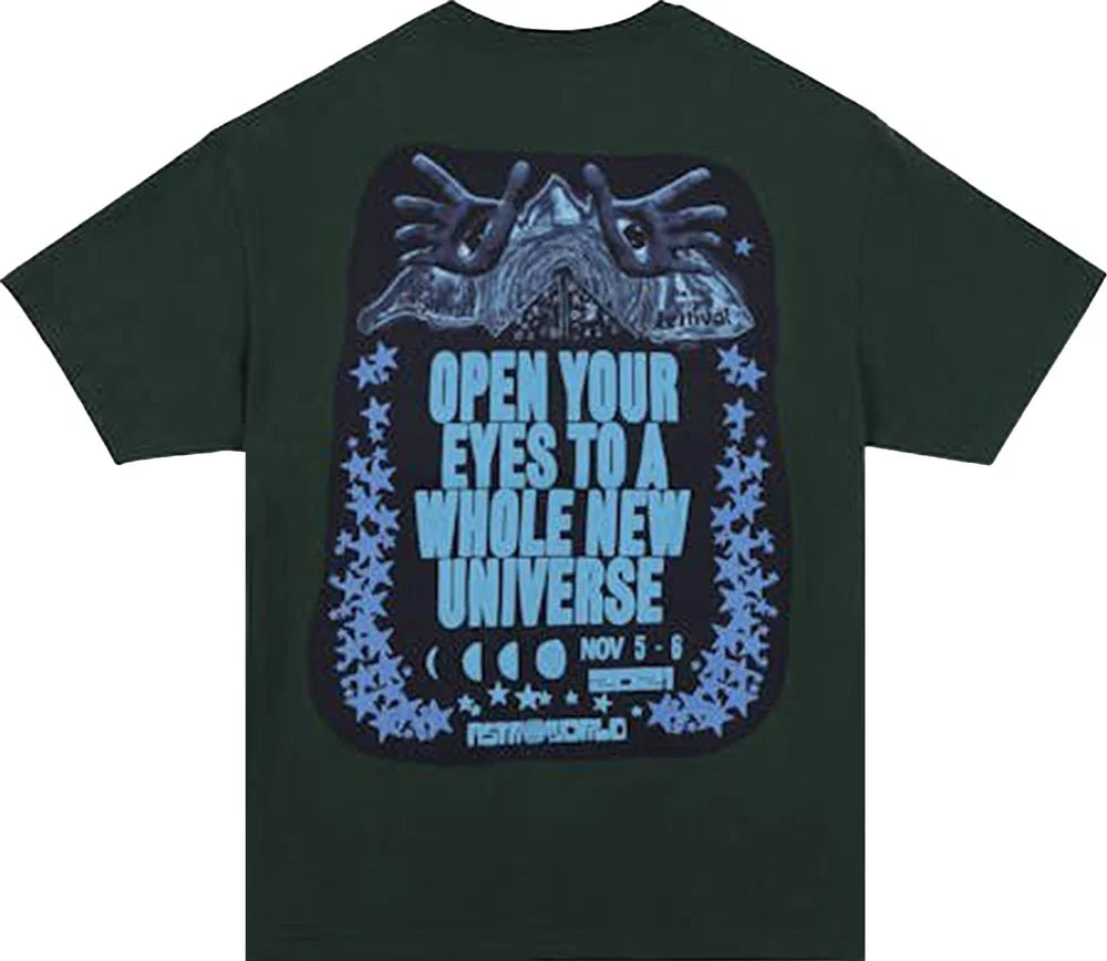 Travis Scott Open Your Eyes Tee Green M