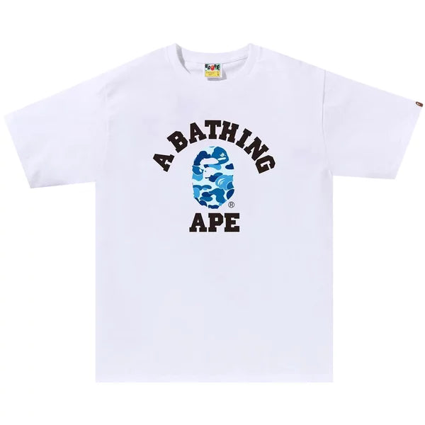 Bape ABC Camo College Tee White/Blue XXL