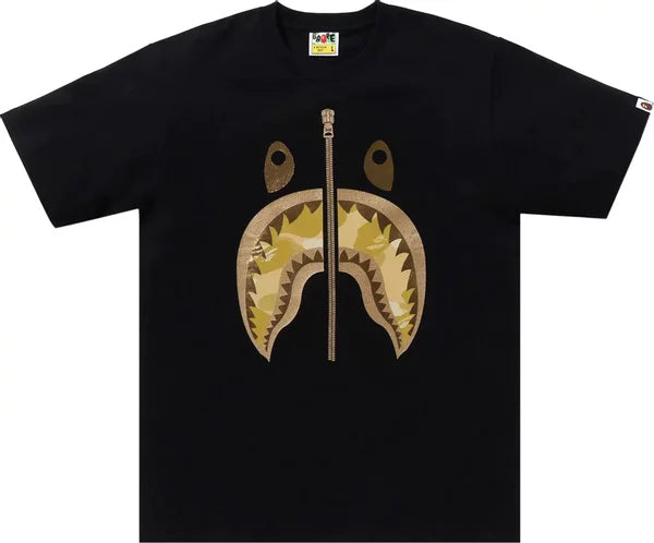 Bape Color Camo Shark Tee Black/Yellow M