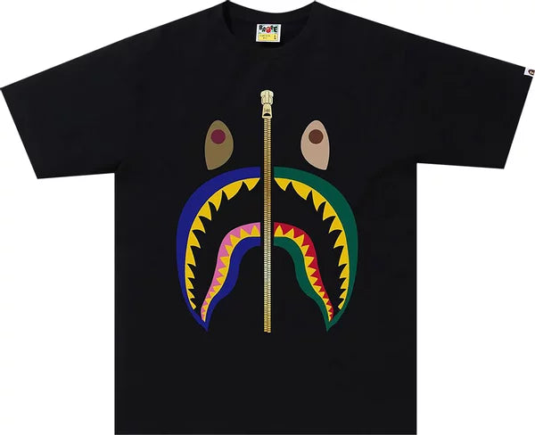 Bape Colors Shark Tee Black S