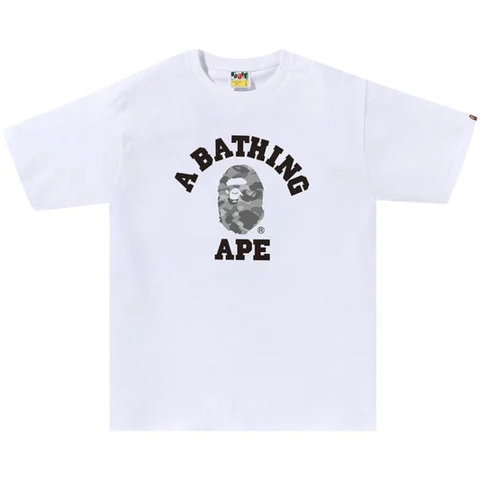 Bape Honeycomb Camo College Tee White/Grey XL