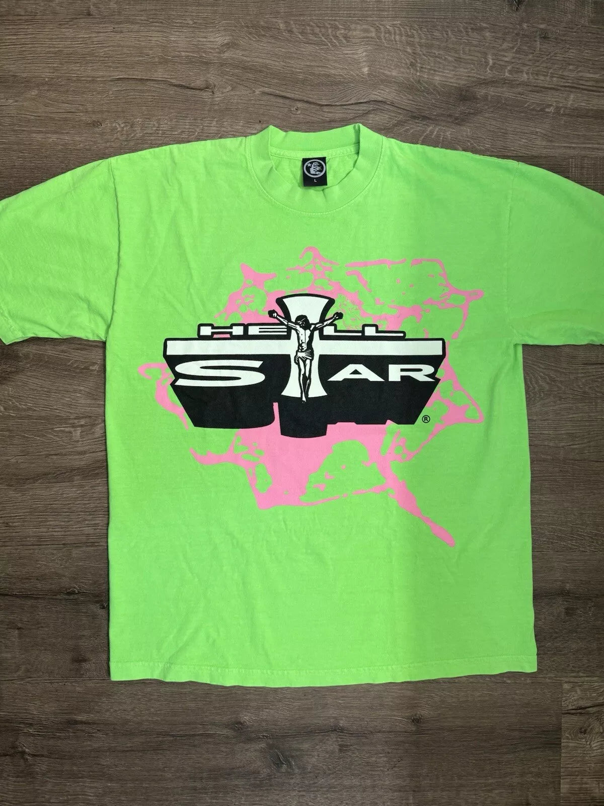 Hell Star Jesus Tee Green XL