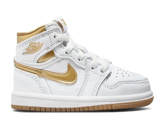 Jordan 1 Hi White Metallic Gold TD 3C